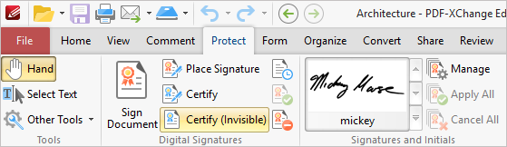 PDF-XChange Co Ltd :: Knowledge Base :: How do I create invisible digital  certificates in PDF-XChange Editor?