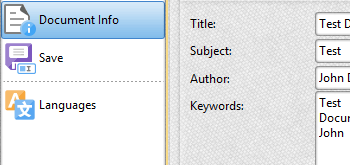 Add Document Information During Conversion
