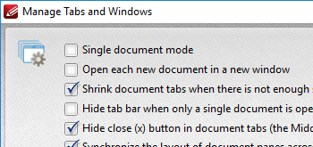 Show/Hide the Close Tab Button