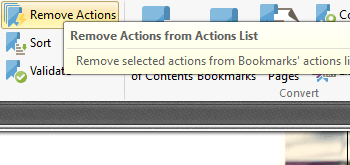 Remove Actions from Bookmarks