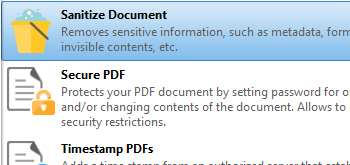 Sanitize Documents