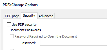 PDF Security Settings
