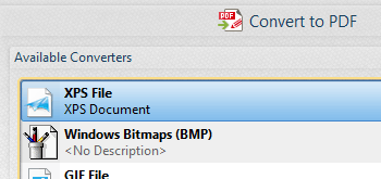 Support for Bookmarks and Internal Links in XPS to PDF Conversion