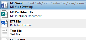 Convert MS Visio Documents to PDF