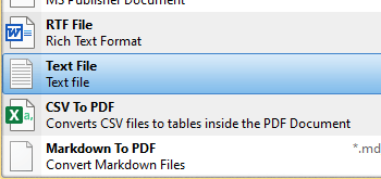Convert Text Files to PDF