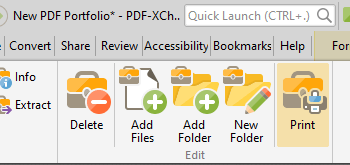 Print PDF Portfolio Files