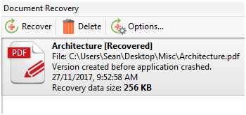 Enable the Autosave/Autorecovery Features