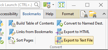 Export Bookmarks to Text File