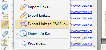 Export Links to CSV Files