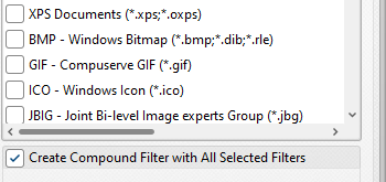 'Create Compound Filter' in 'Choose Input Files' Dialog Box