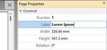 Set Page Labels through the Page Properties Pane