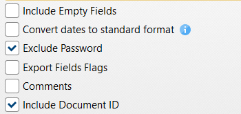 Specify Options when Exporting Form Data