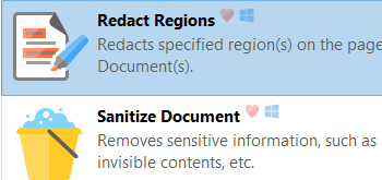 Redact Regions Tool/Action