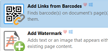 Add Links from Barcodes Tool/Action