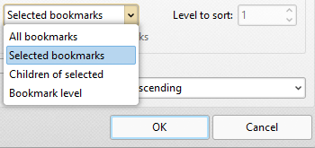 Sort Selected Bookmarks