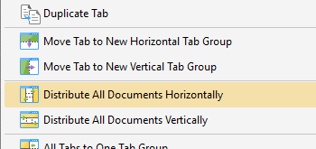 Distribute Documents Horizontally/Vertically