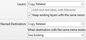 New Named Destination Options when Inserting/Extracting Pages